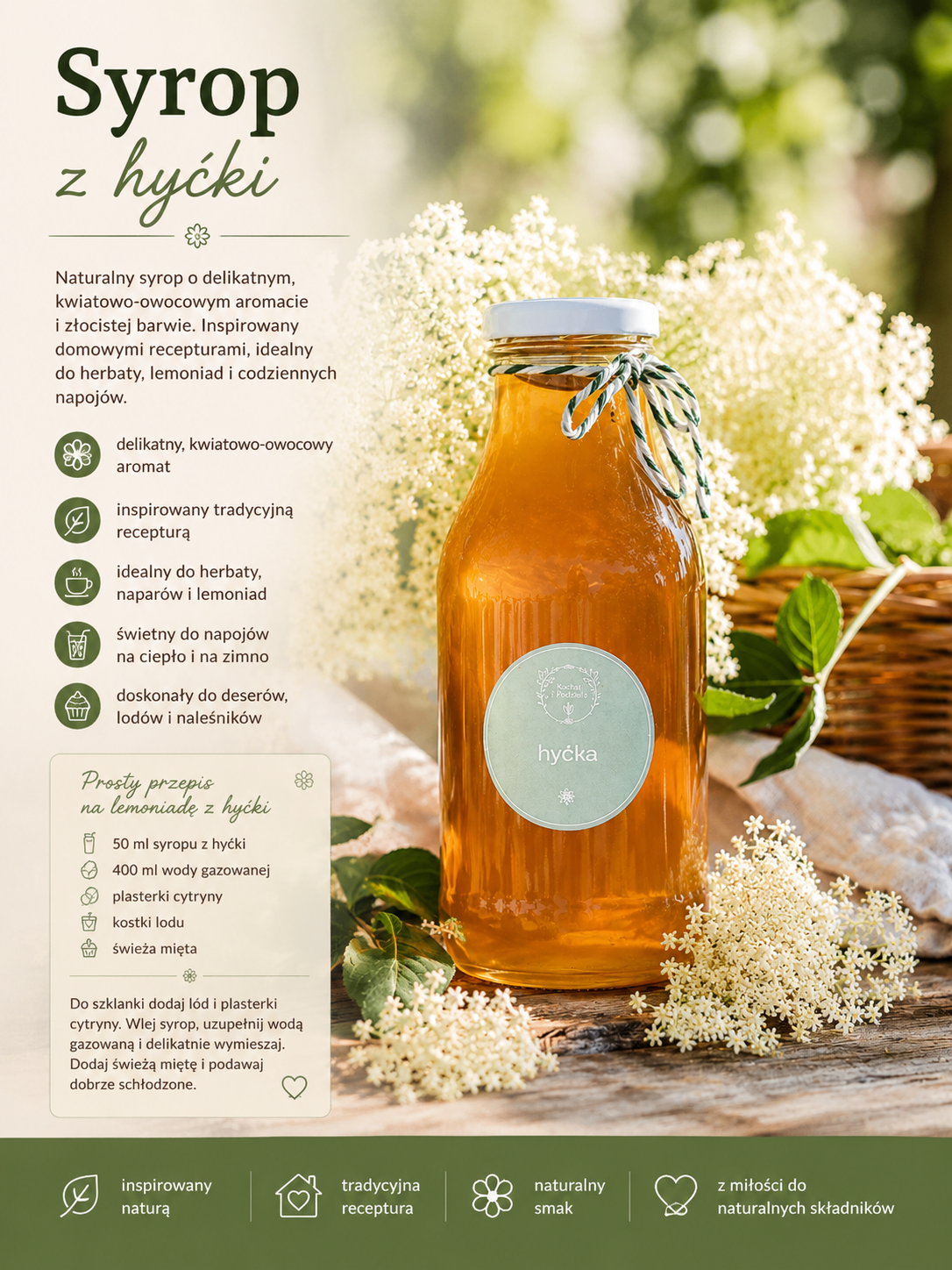 SYROP HYĆKA 330ml (czarny bez) - obrazek 2