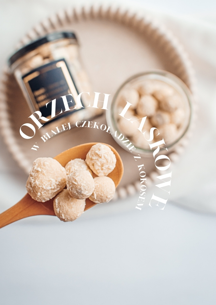 ORZECHY LASKOWE W BIAŁEJ CZEKOLADZIE Z KOKOSEM 180g - obrazek 3