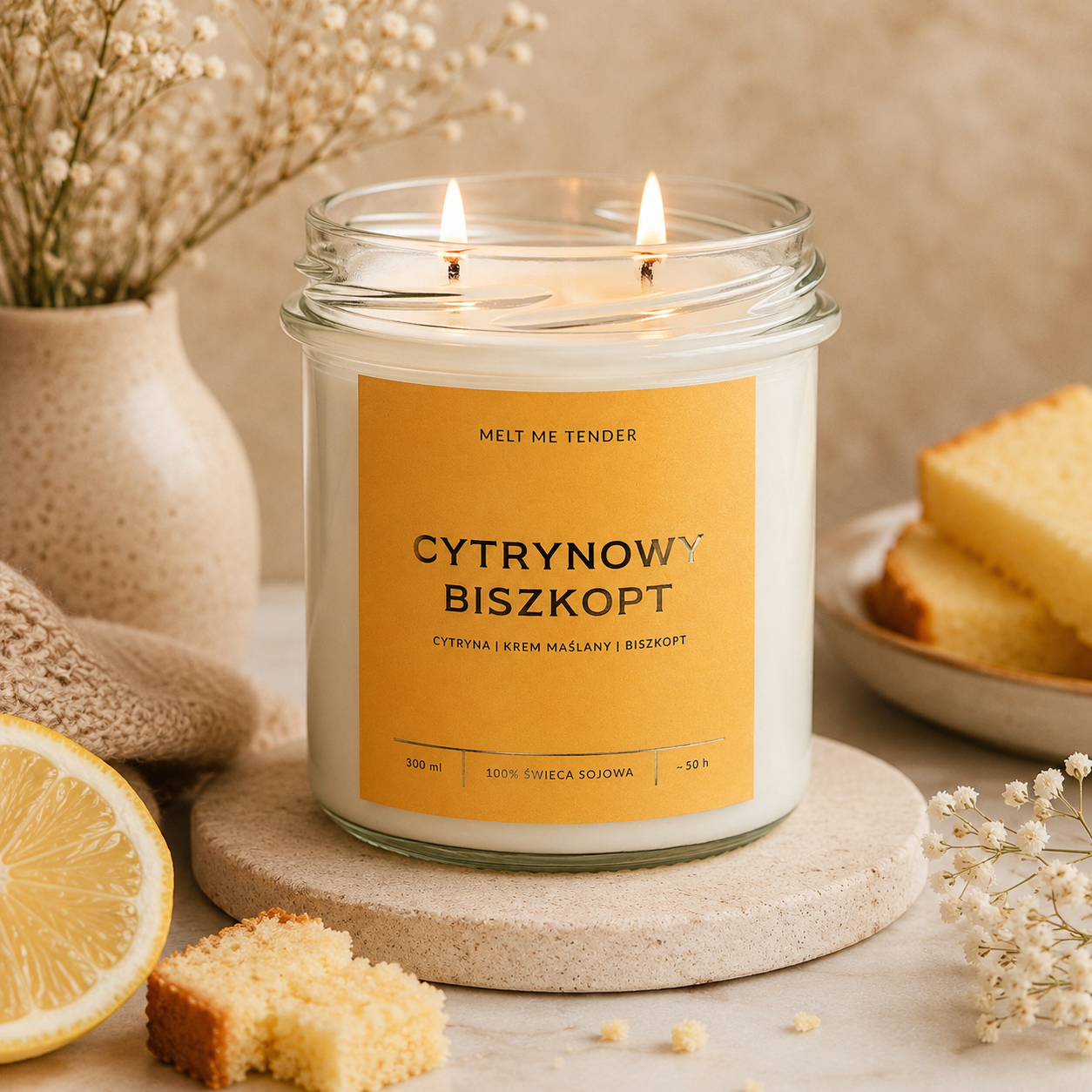 CYTRYNOWY BISZKOPT - ŚWIECA SOJOWA 300ml