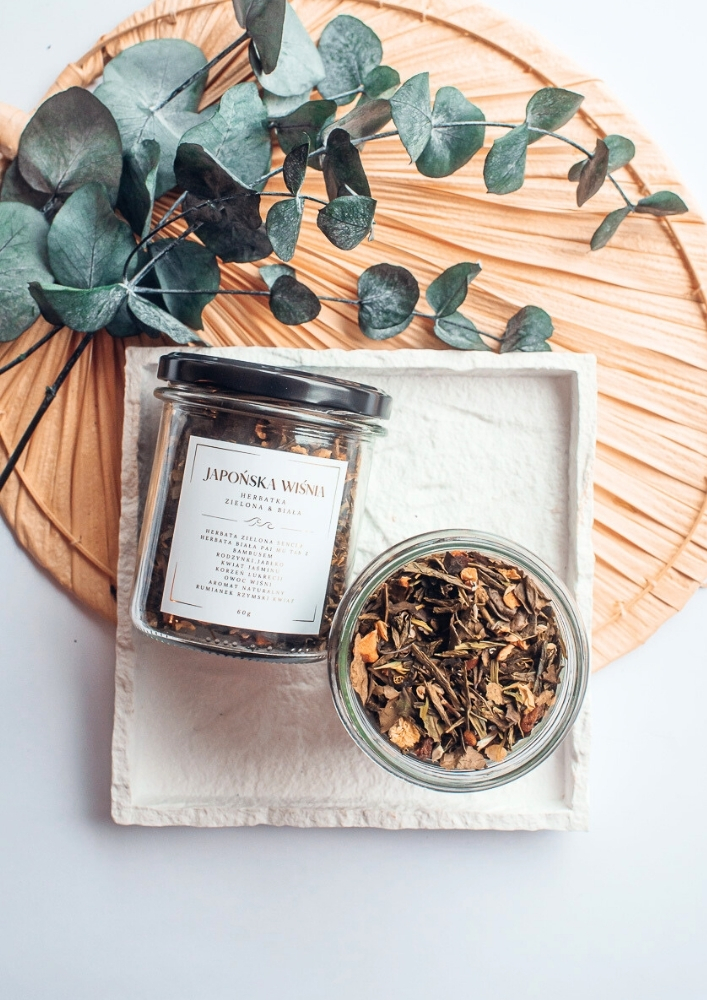 JAPOŃSKA WIŚNIA 60g (herbatka biała & zielona )