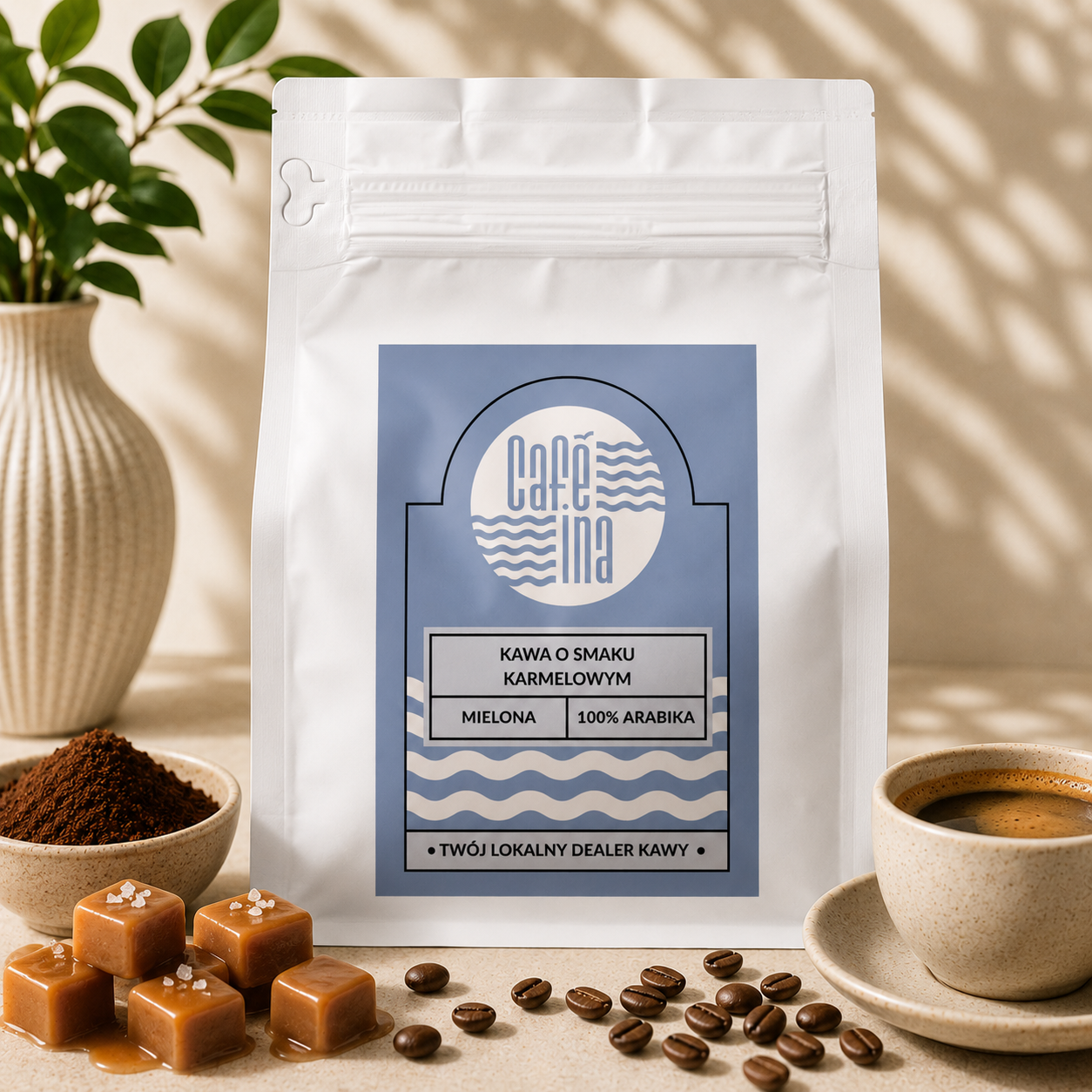 KAWA MIELONA O SMAKU KARMELOWYM 250g