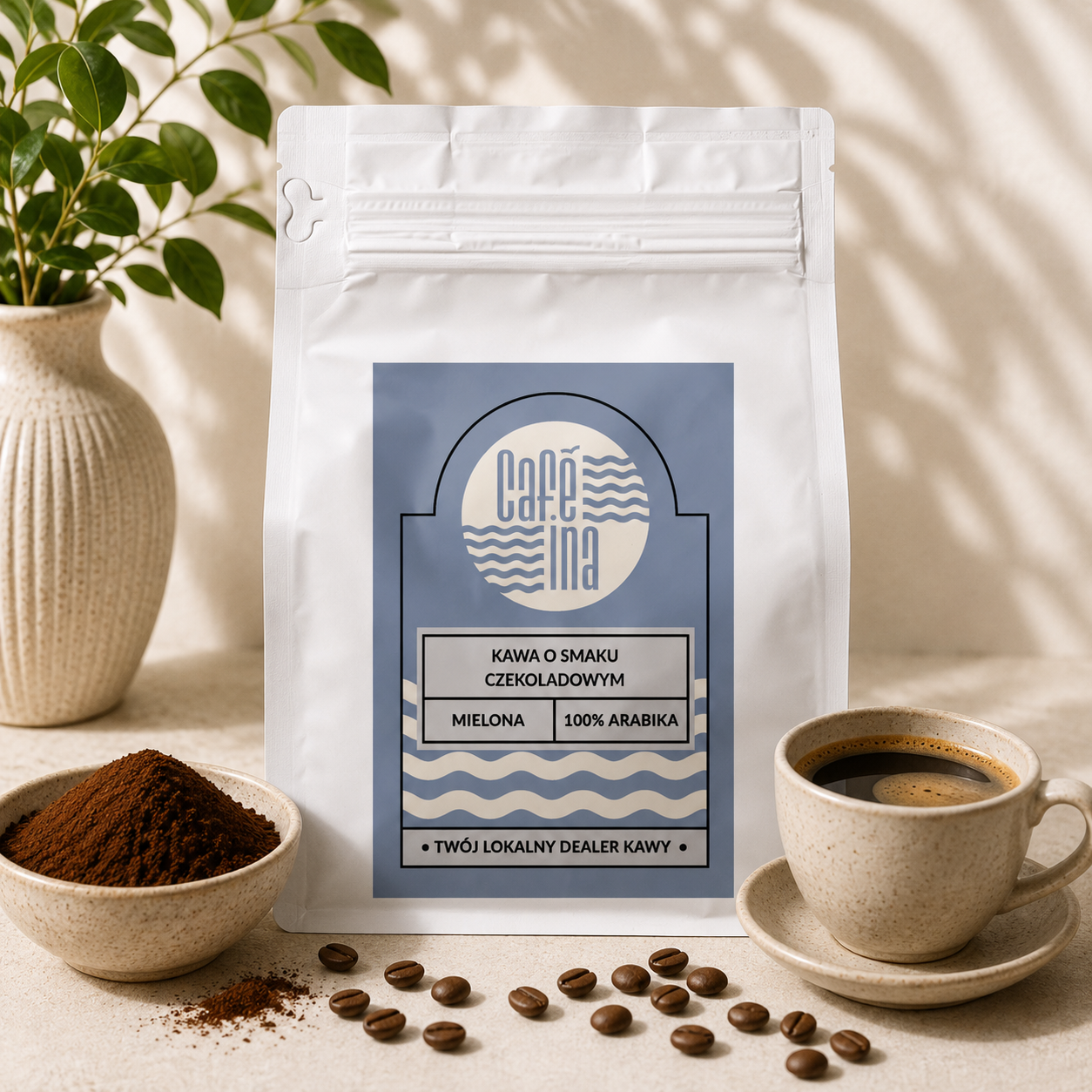 KAWA MIELONA O SMAKU CZEKOLADOWYM 250g