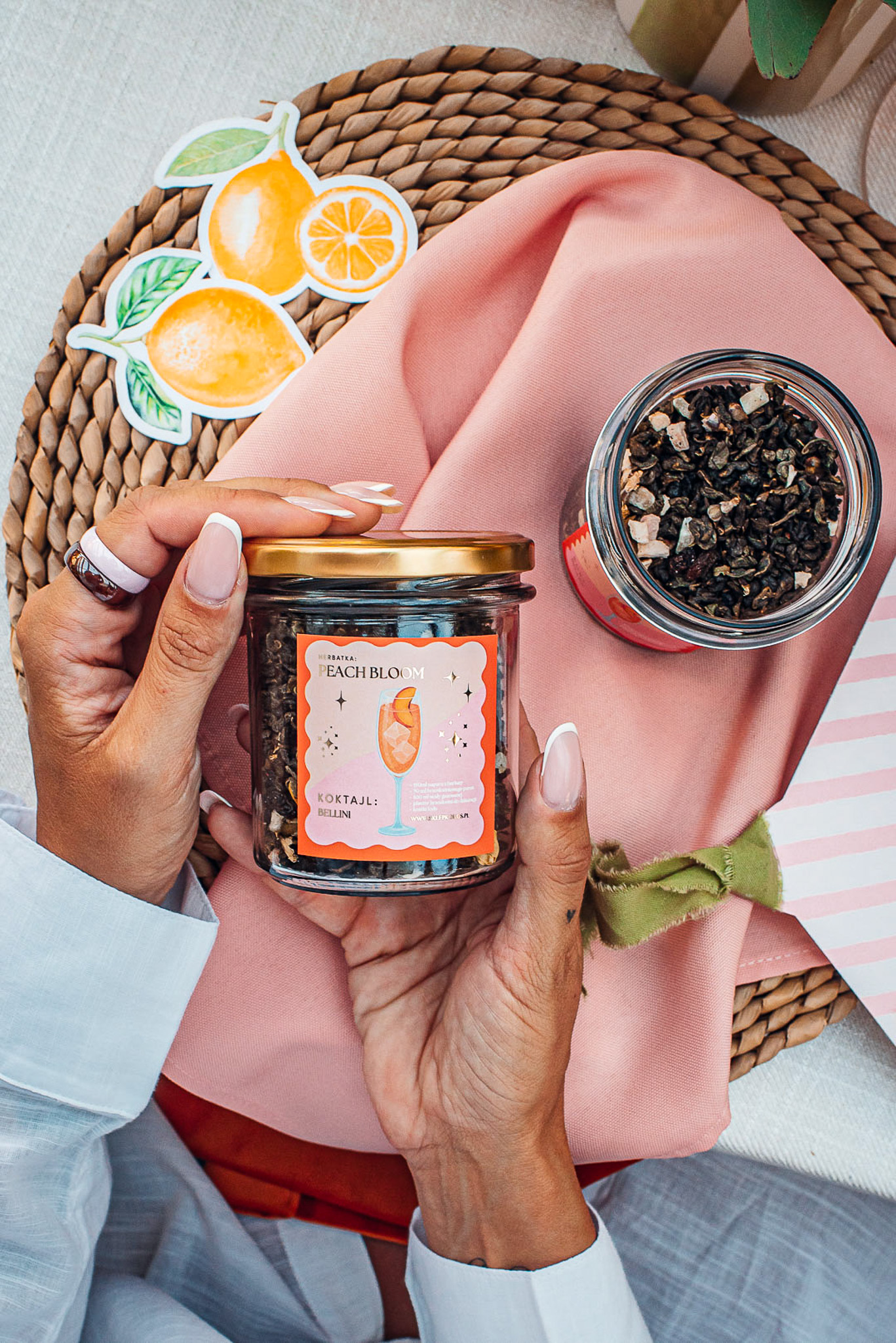 PEACH BLOOM - BELLINI 110g (herbatka zielona liściasta )