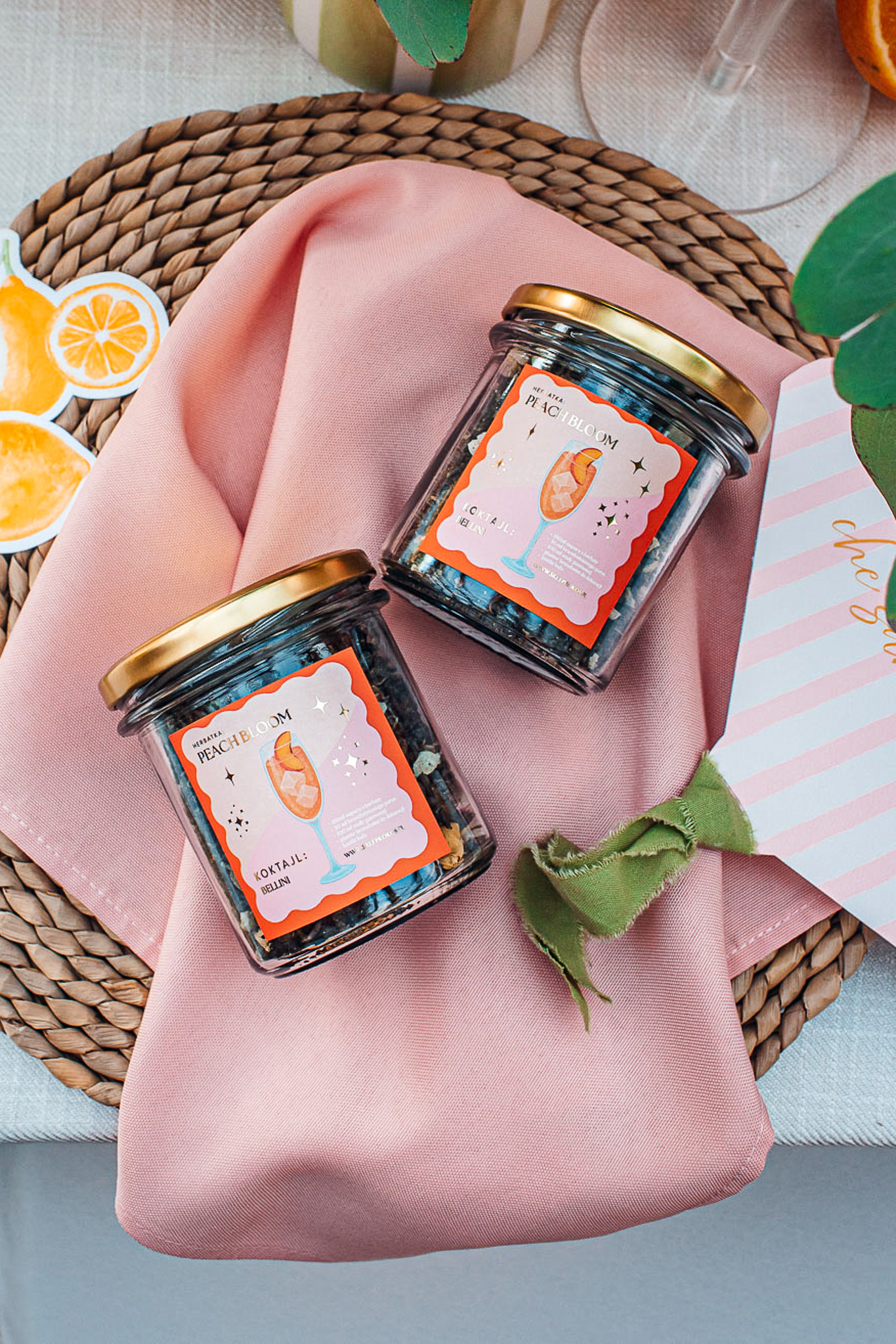 PEACH BLOOM - BELLINI 110g (herbatka zielona liściasta ) - obrazek 2