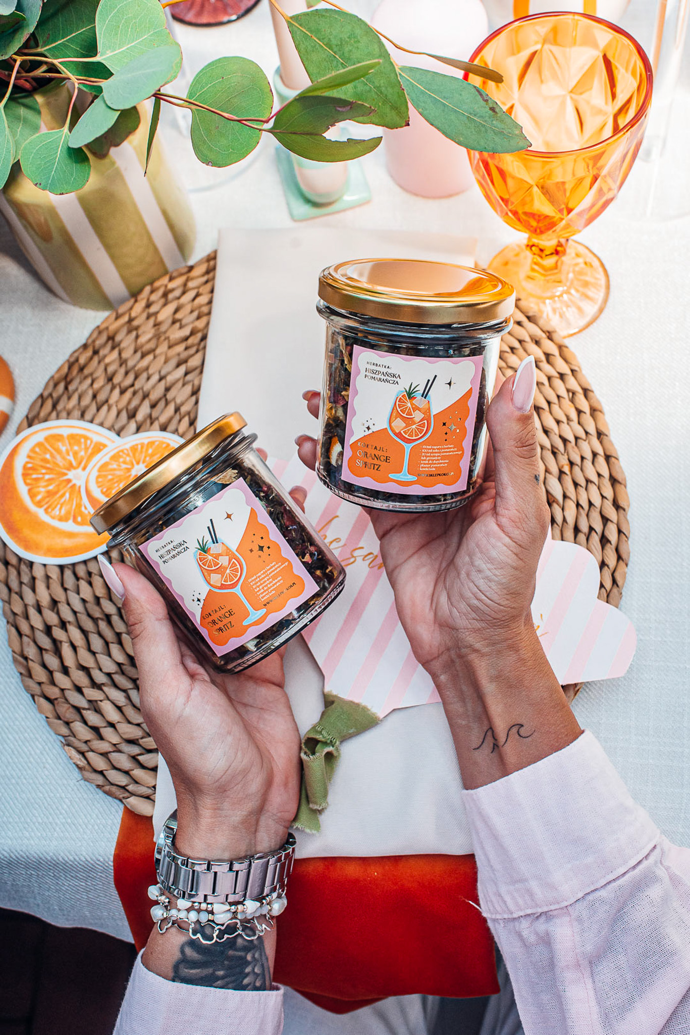 HISZPAŃSKA POMARAŃCZA - ORANGE SPRITZ 70g (herbatka zielona liściasta )