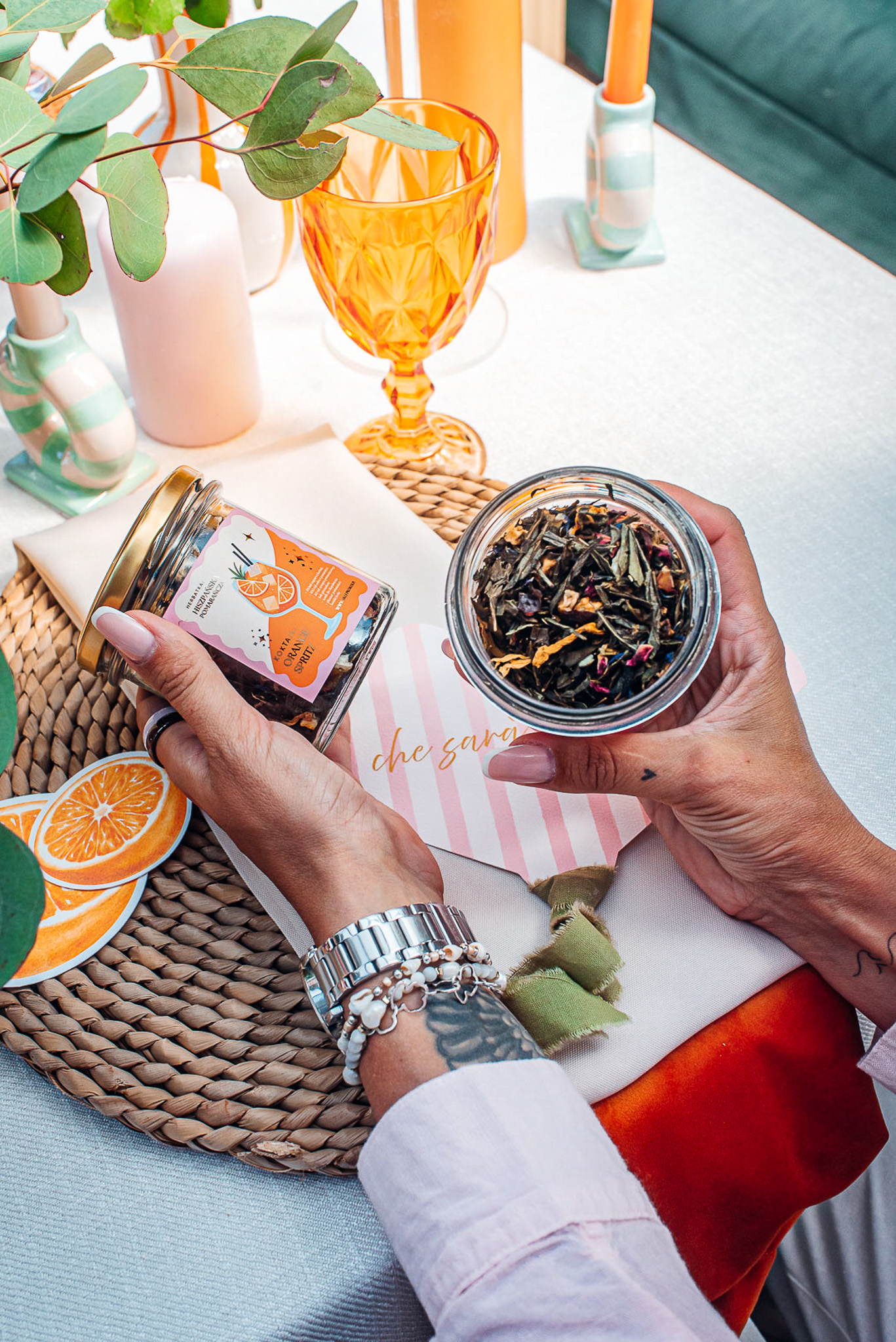 HISZPAŃSKA POMARAŃCZA - ORANGE SPRITZ 70g (herbatka zielona liściasta ) - obrazek 4