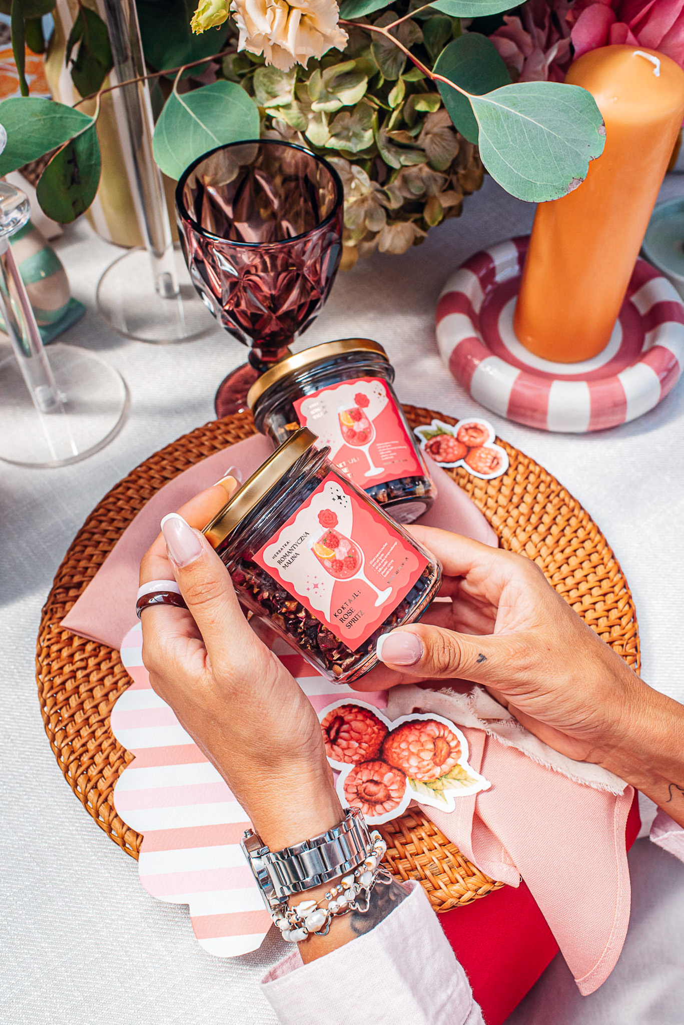 ROMATYCZNA MALINA - ROSE SPRITZ 80g (herbatka - susz owocowy )