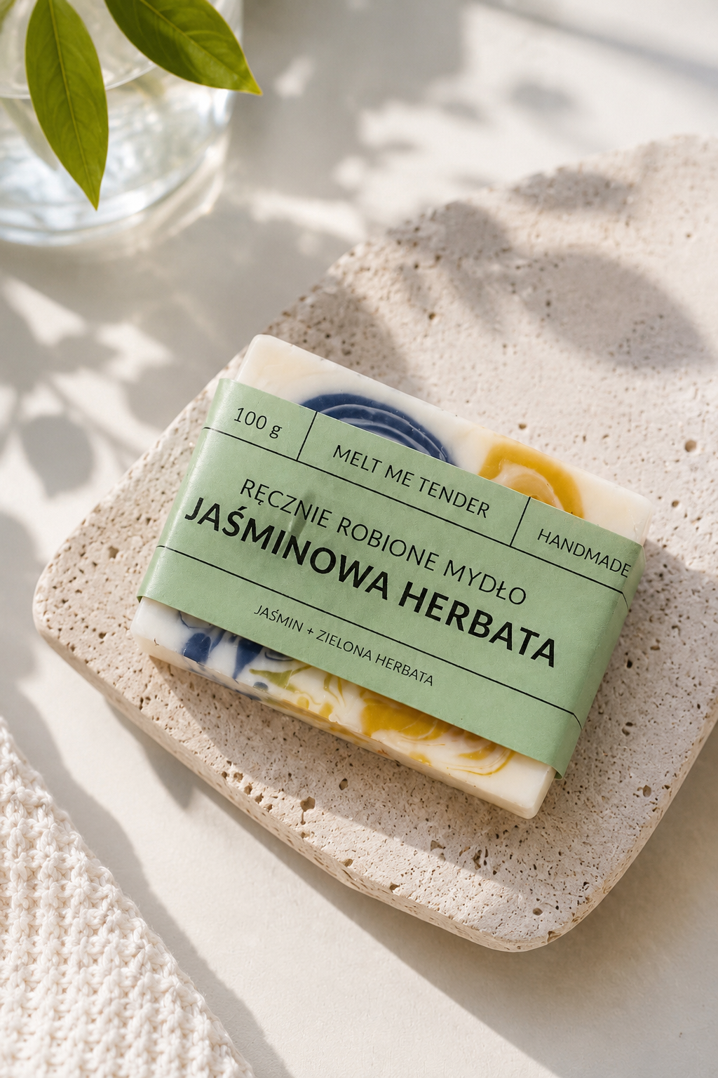 JAŚMINOWA HERBATA- ręcznie robione mydło