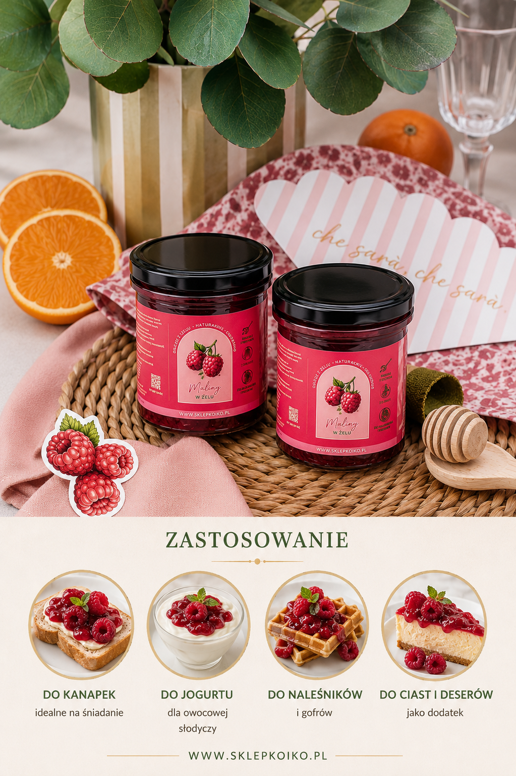 MALINY W ŻELU BEZ CUKRU 300g - obrazek 5