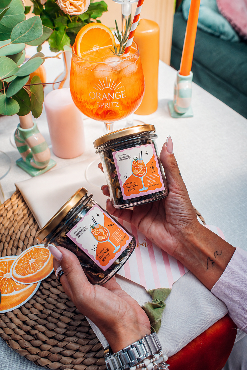 HISZPAŃSKA POMARAŃCZA - ORANGE SPRITZ 70g (herbatka zielona liściasta ) - obrazek 2