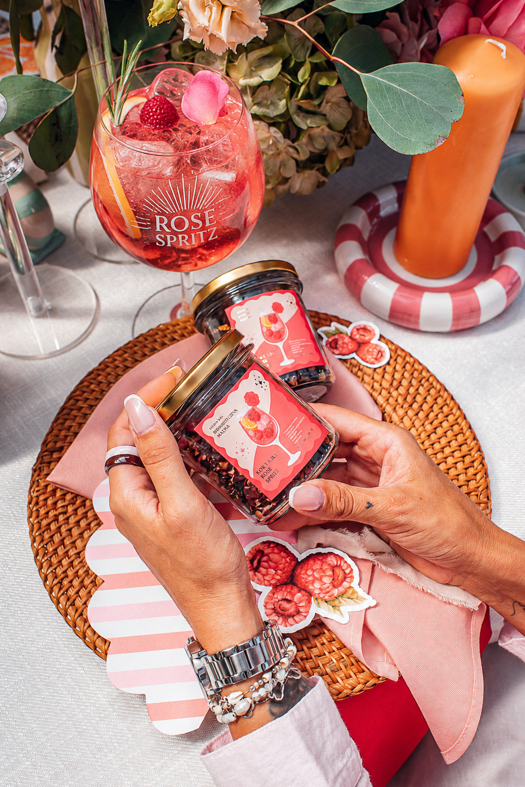 ROMATYCZNA MALINA - ROSE SPRITZ 80g (herbatka - susz owocowy ) - obrazek 4