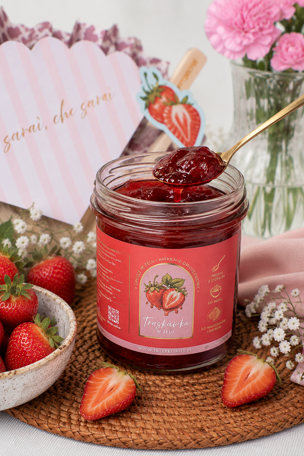 TRUSKAWKI W ŻELU BEZ CUKRU 300g - obrazek 5