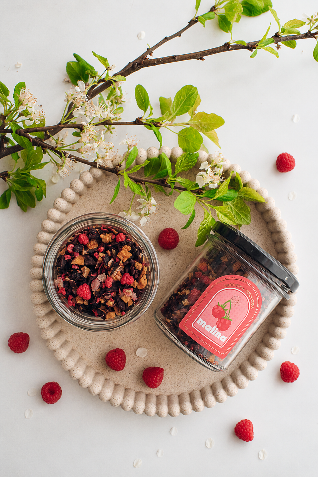RASPBERRY GLOW 80g (herbatka - susz owocowy )