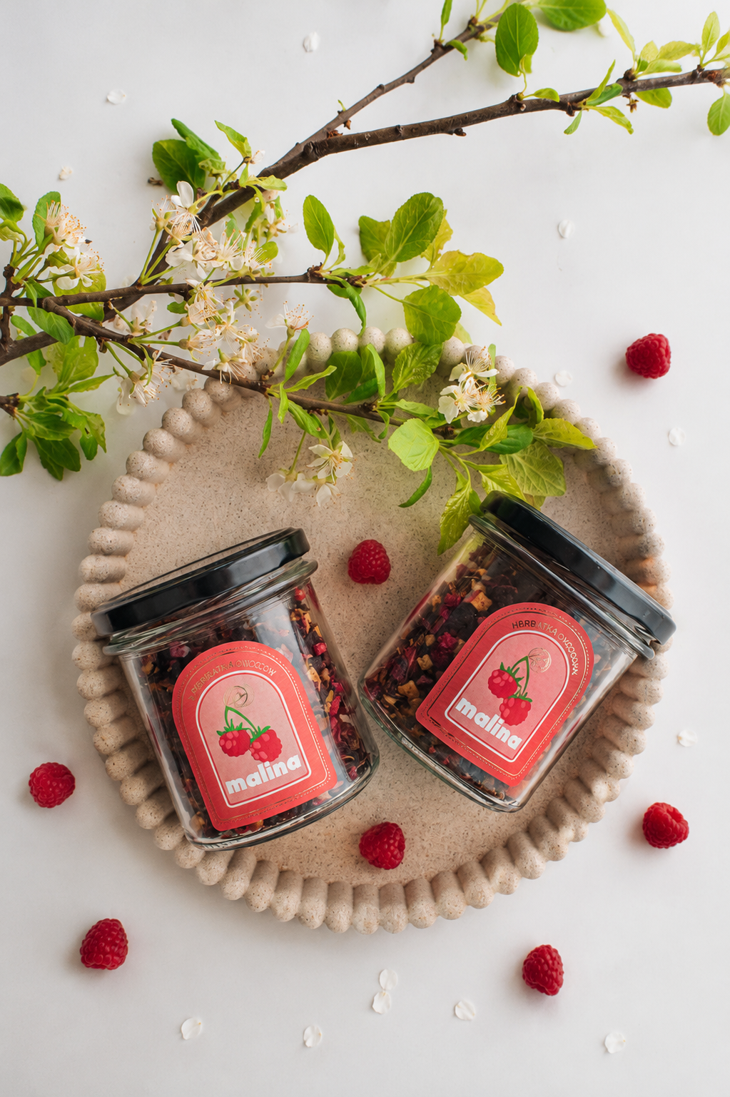 RASPBERRY GLOW 80g (herbatka - susz owocowy ) - obrazek 2