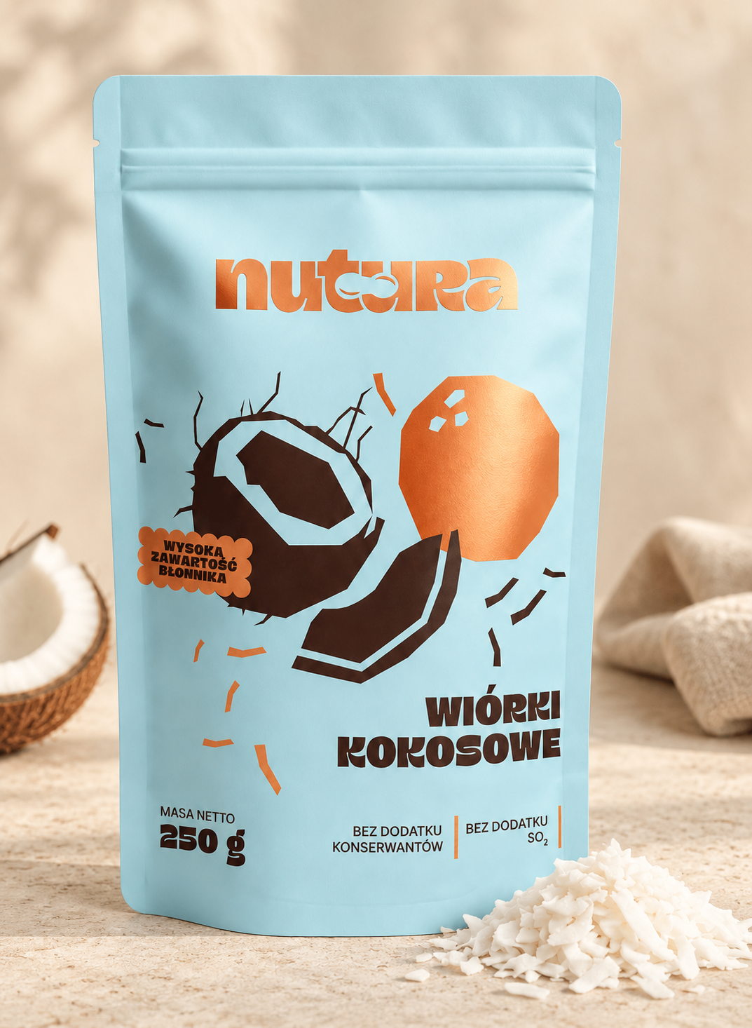 WIÓRKI KOKOSOWE 250g