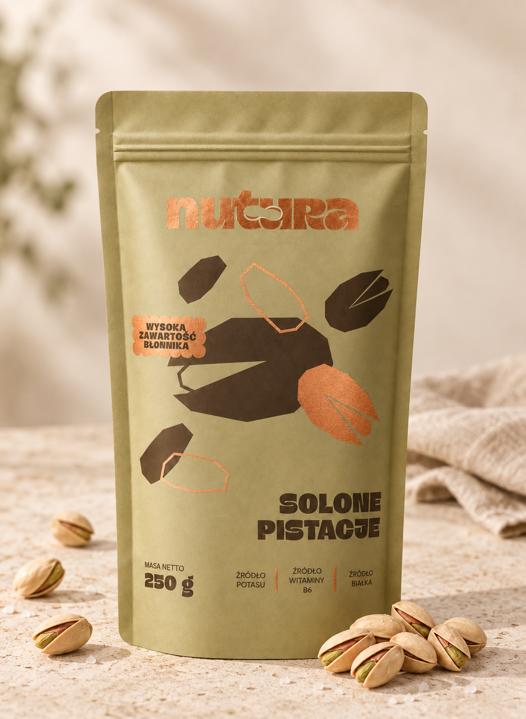 PISTACJE SOLONE W ŁUPINIE 250g