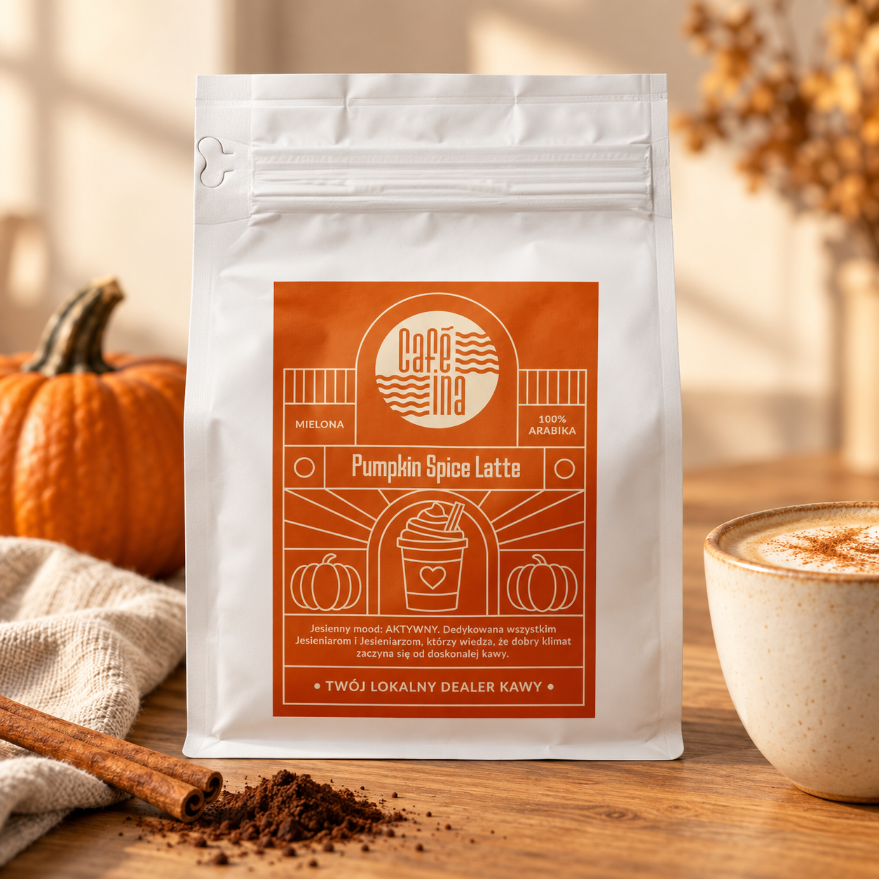 KAWA O SMAKU SPICE PUMPKIN LATTE MIELONA 200g